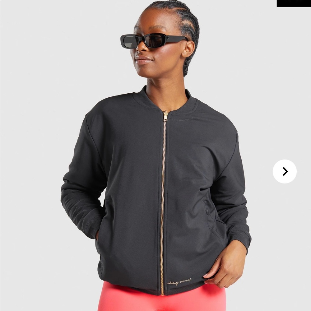Whitney x Gymshark black jacket